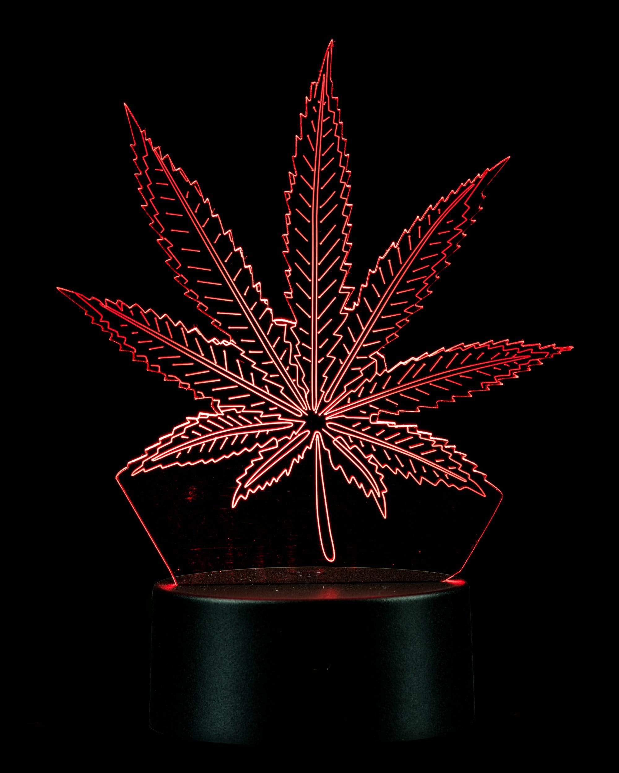 Dankstop 3D Cannabis Leaf Lamp