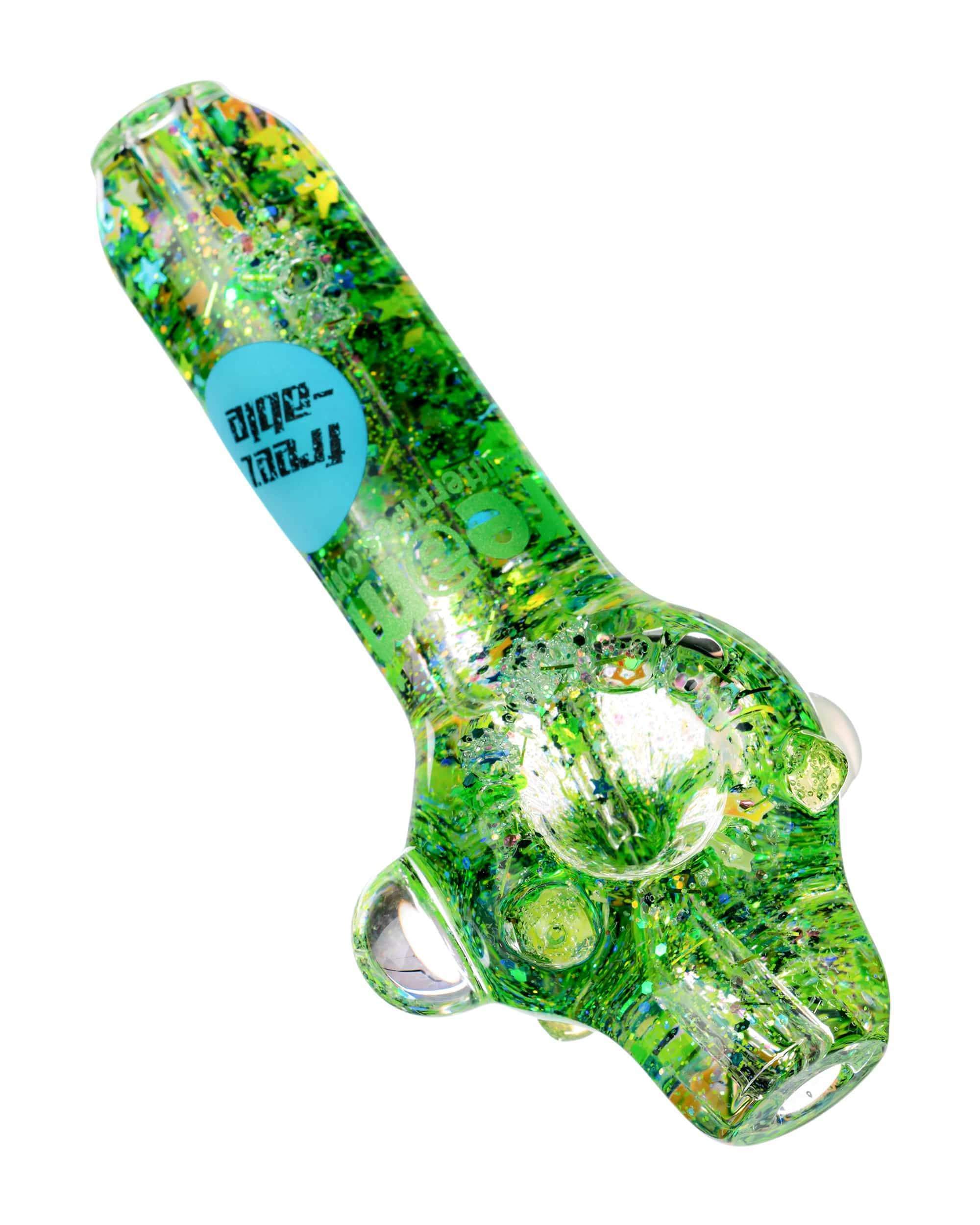 Small Freezable Galaxy Spoon Pipe in Green