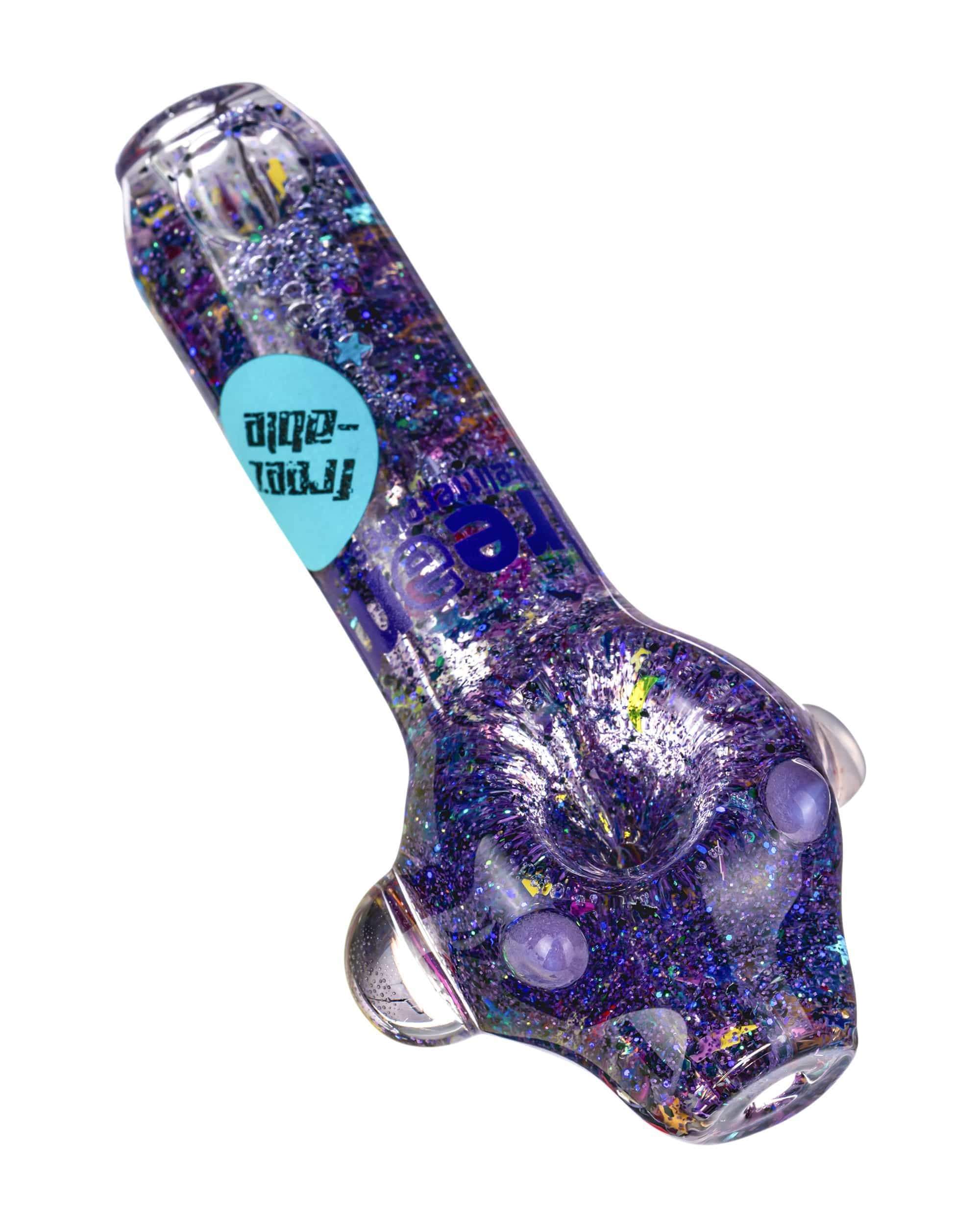 Small Freezable Galaxy Spoon Pipe in Purple