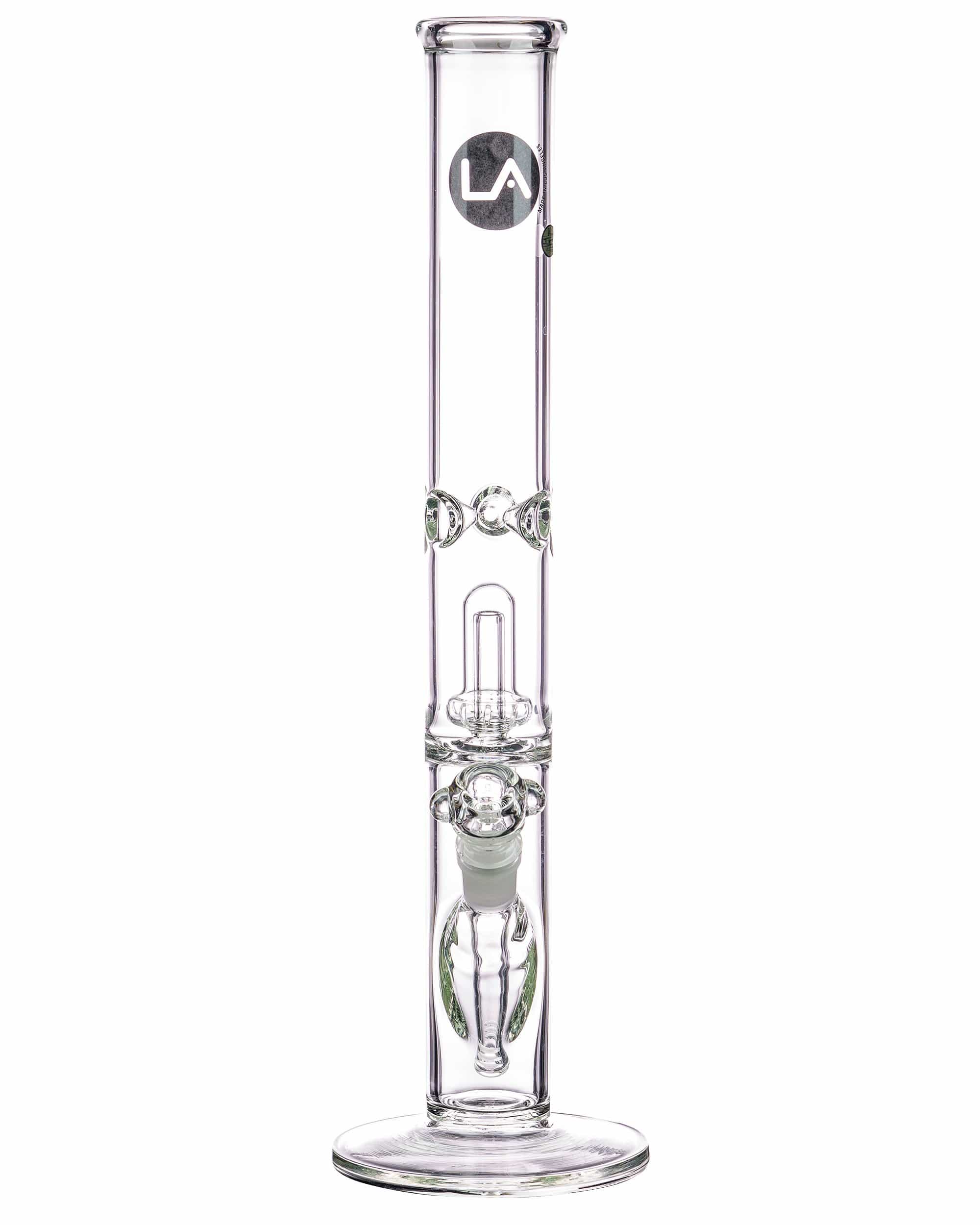 LA Pipes 16" Clear UFO Showerhead Perc Straight Tube