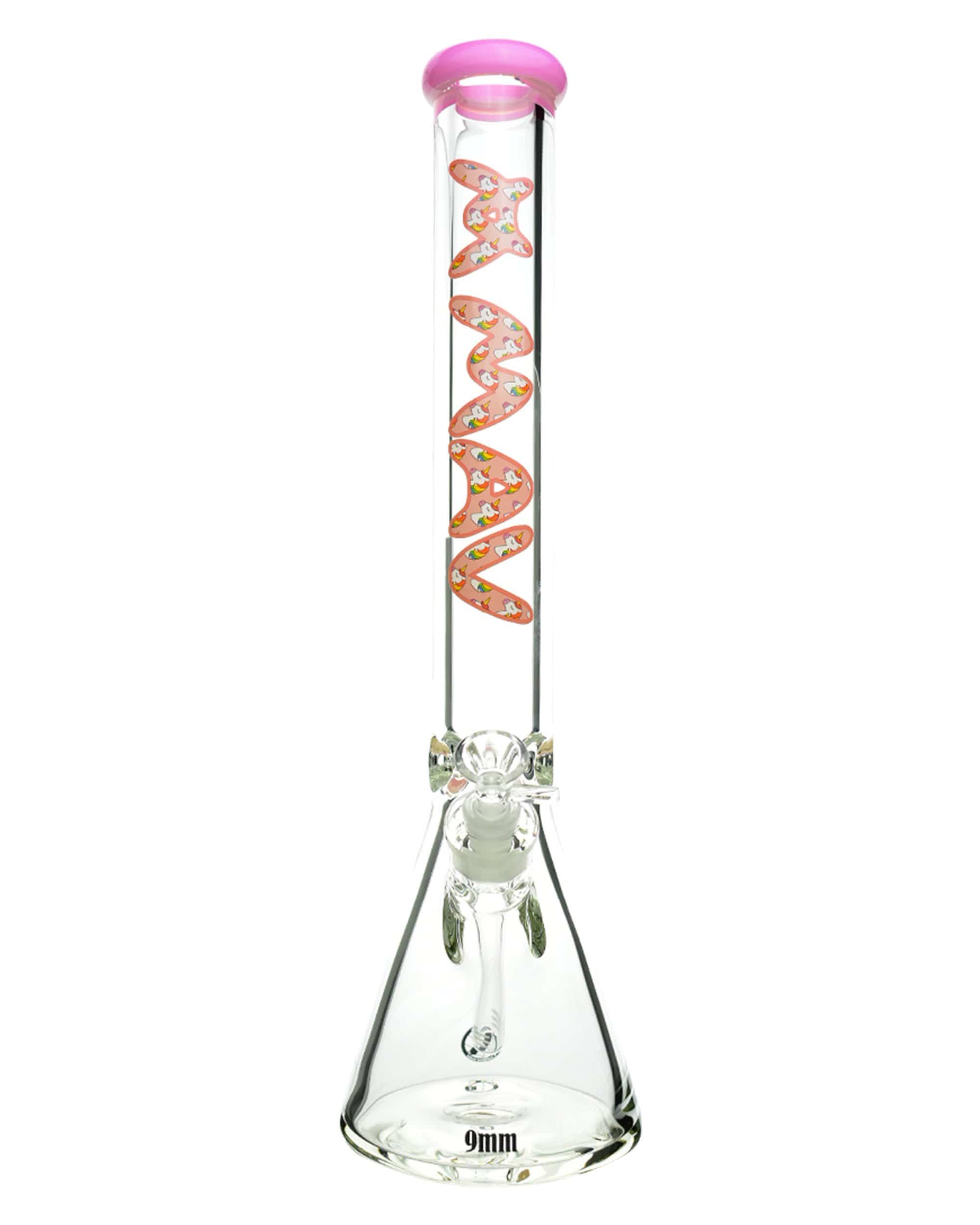 Mav Glass 18" 9mm Special Decal Beaker Bong