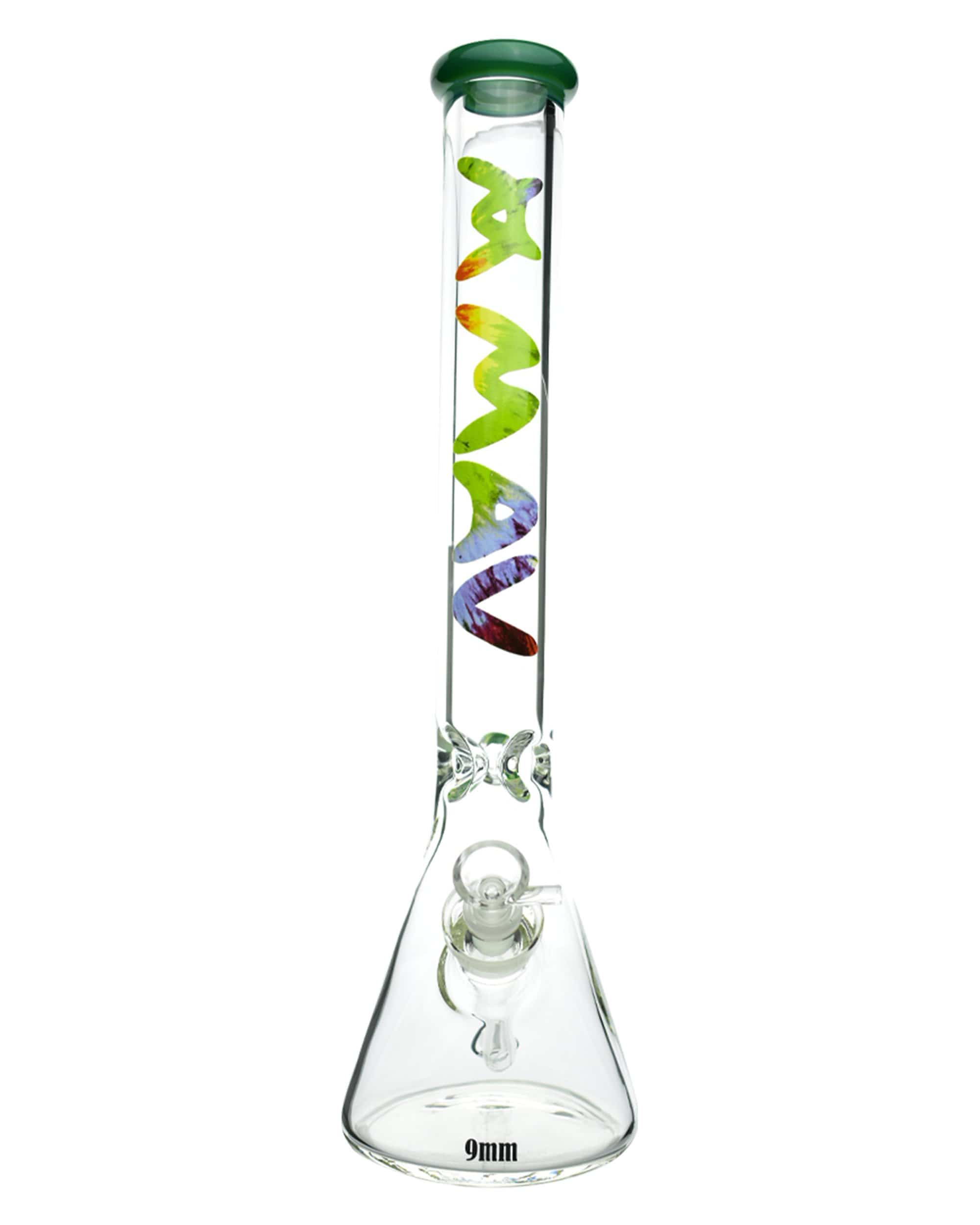 Mav Glass 18" 9mm Special Decal Beaker Bong