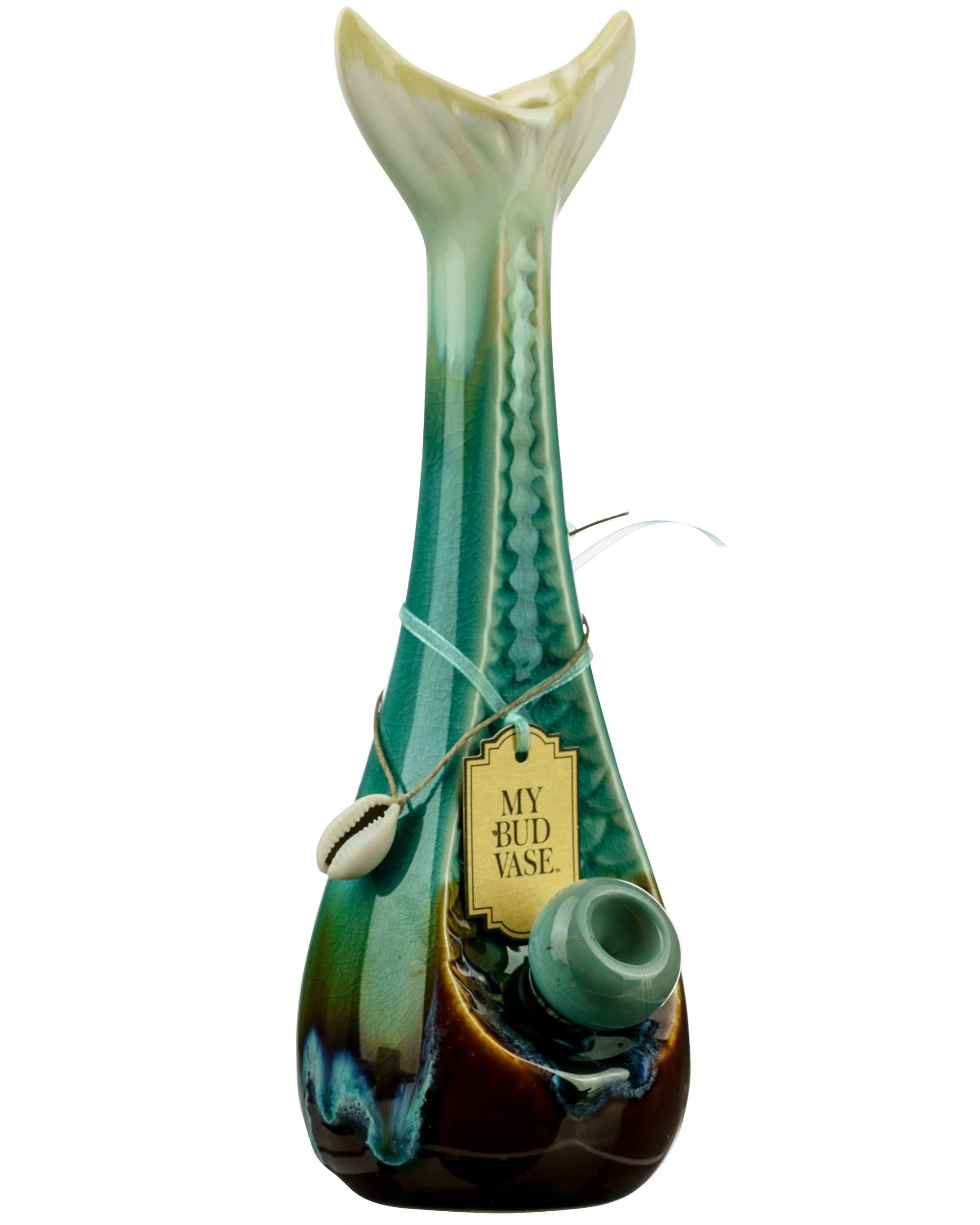 My Bud Vase "Yemaya" Ocean Goddess Bong Front View