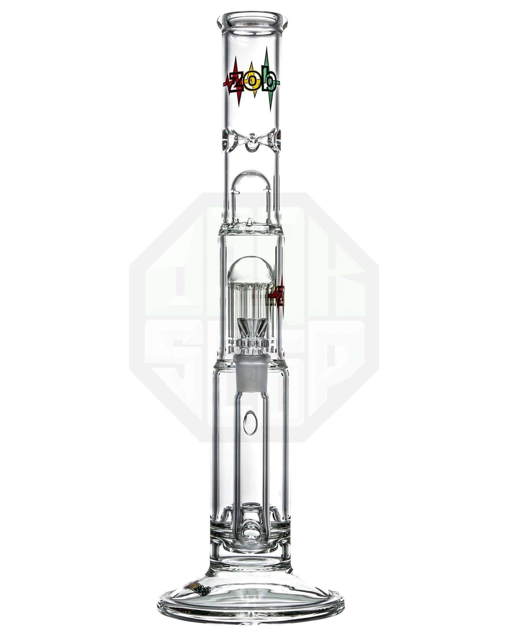 17 inch tall glass water pipe, straight tube, made by Zob