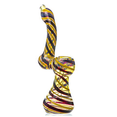 8” Swirled Colored Glass Bubbler